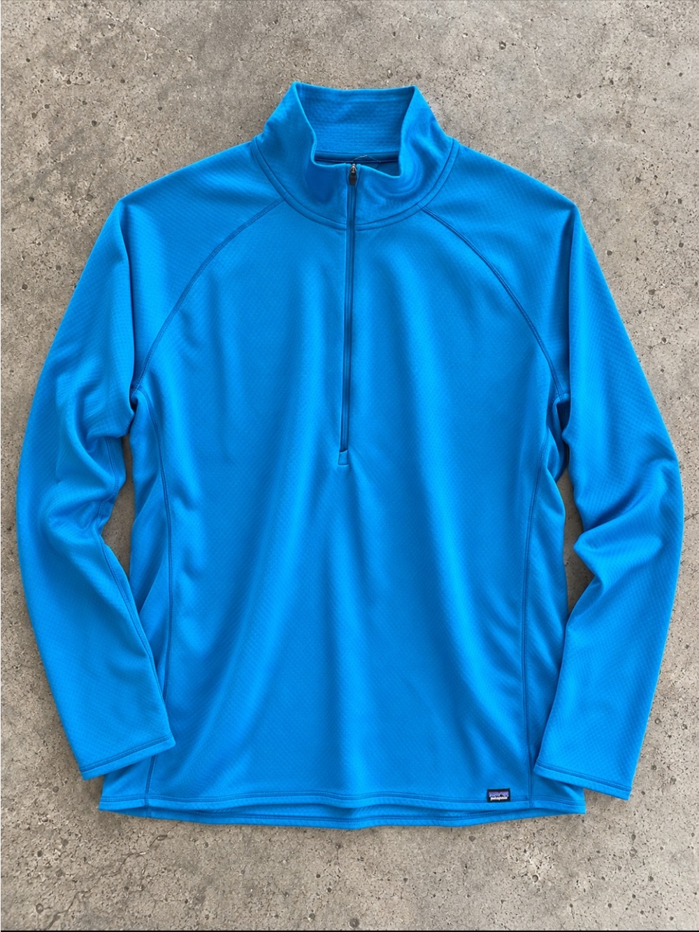 Patagonia Capilene Midweight Zip-Neck Pullover Men’s Large Blue Performance